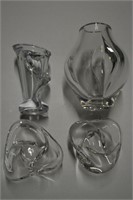 3 St Louis & 1 Vannes Art Glass PIeces