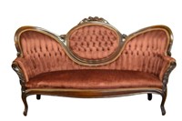 Antique Tufted Victorian Sofa