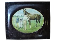 Antique Horse Groomer Advertising Tin