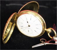 18kt gold Rare Chas E Jacot key wind Pocket Watch