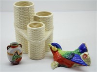 Ceramic Trio-Vase, Made in Japan, Sm Vase-Occupied