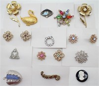 Collection of (17) Assorted Vintage Pins
