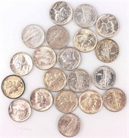 Coin 20 Mercury Dimes AU to Brilliant Uncirculated