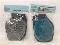 New (2) 2 Packs of Dog Grooming Gloves