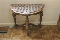 Crescent end table