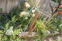 Contents of flower bed on east side of property