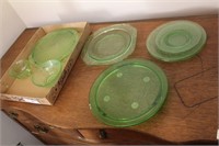 Green depression glass