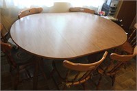 Maple dining table with chairs