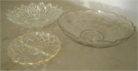 Glass Bowls 1 with Gold Trim 3 Total