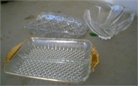 Glass Serving Dishes 3 Total