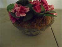 Glass Bowl and Flowers Arrangement