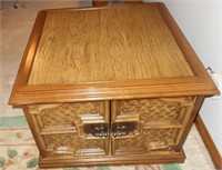 1 End Table with Storage Cabinet 21"Tall