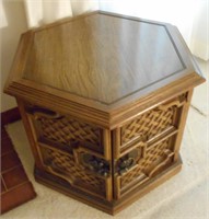 Octagon Side Table with Storage