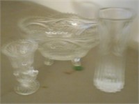 3 Piece Lot of 2 Vases and 1 Bowl