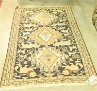 Lot 1384 - Hand knotted pictorial oriental rug: