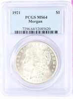 Coin 1921 Morgan Silver Dollar PCGS MS64