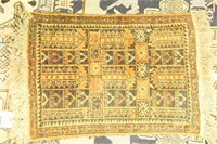 Lot 1376 - Small oriental rug with fringed ends