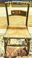 Lot 1372 - Floral paint decorated side chair