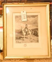 Lot 1346 - Early engraving of Napoleon in a