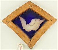 Lot 1343 - Stained glass window with painted
