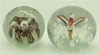 Lot 1283 - (2) Art glass paperweights with