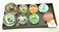 Lot 1284 - (8) Art glass paperweights: some