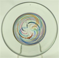 Lot 1278 - Art Glass swirled disk paperweight