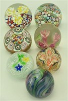 Lot 1251 - (7) Art glass paperweights: one by