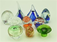 Lot 1245 - (10) Art glass paperweights: some