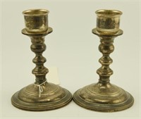 Lot 1234 - Weighted sterling silver candlesticks