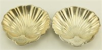 Lot 1227 - (2) Sterling silver scalloped shell