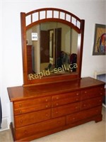 Maple Dresser With Mirror