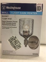 WESTINGHOUSE 1- WALL LIGHT DARK PEWTER