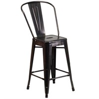 METAL BARSTOOL WITH BACK *2 IN TOTAL;