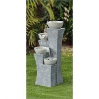 4-TIERED WATER FOUNTAIN 14.57 X 14.57 X 31.30"