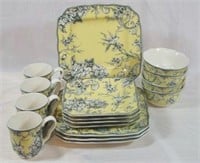 222 FIFTH 16 PIECE DINNER SET FOR 4