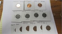 PENNIES, STEEL PENNIES AND WHEAT PENNIES LOT