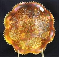Poinsettia & Lattice ftd ruffled bowl - marigold