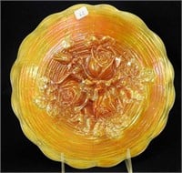 Rose Show 9" plate - marigold on custard