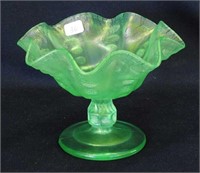 Coin Spot ruffled compote - ice green