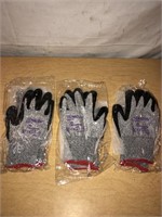 Tenactiv Cut Resistant Glove LOT of 3 Size 7 Small