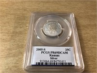 2005-S Silver Kansas $.25 PCGS in Hard Case
