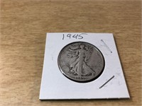 1945 SILVER Walking Liberty Half Dollar in Case