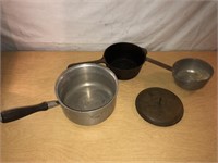 LOT of Pots w/ Lid One is Cast Iron