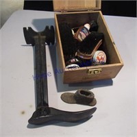 cobbler's stand and shoe shine kit