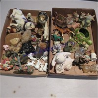 2 flats of animal figurines