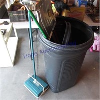 Rolling garbage can with tools