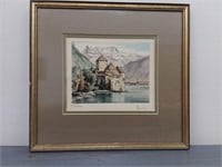 Watercolor of Castle at Chillon