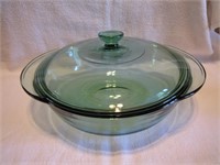Anchor Hocking 2 Qt Green Covered Casserole