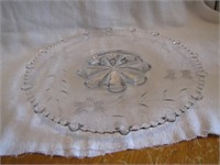 12" Ornate Etched Large Platter